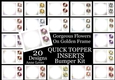 Gorgeous Flowers On Golden Frame QUICK TOPPER INSERTS Bumper kit