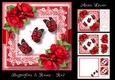 Butterflies & roses - Red