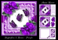 Butterflies & roses - Purple