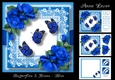 Butterflies & roses - Blue