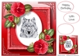 Gorgeous Wolf Painting With Camellias 8x8