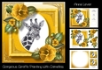 Gorgeous Giraffe Painting With Camellias