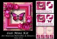 6x6 Art Nouveau Butterflies & flowers 1