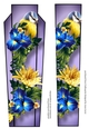 Art Deco Floral Lge DL - Spring Iris