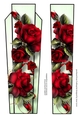 Art Deco Floral Lge DL - Red Roses