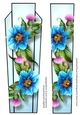 Art Deco Floral Lge DL - Blue Poppies