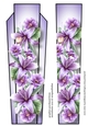 Art Deco Floral Lge DL - Purple Lilies