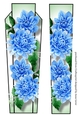 Art Deco Watercolour Lge DL - Blue Dahlias