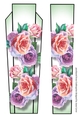 Art Deco Watercolour Lge DL - Purple & Peach Roses