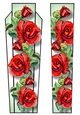 Art Deco Watercolour Lge DL - Red Roses