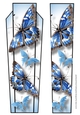 Art Deco Watercolour Lge DL - Blue Butterflies