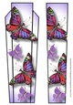 Art Deco Watercolour Lge DL - Purple Butterflies