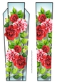 Art Deco Watercolour Lge DL - Red Camellias