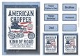 Retro Motorbike A5 Poster - American Chopper
