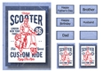 Retro Transport A5 Poster - Vintage Scooter