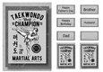 Retro Martial Arts A5 Poster -Taekwondo