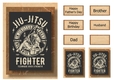 Retro Martial Arts A5 Poster - Jiu Jitsu