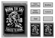 Retro Sports A5 Poster - Skiing