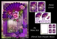Floral Fan Purple Roses
