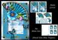 Floral Fan Blue Poppies