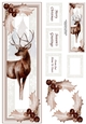 Sepia Christmas Stag Lge DL