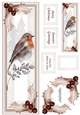 Sepia Christmas Robin Lge DL