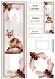Sepia Christmas Fox Lge DL