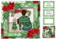 Fireside Christmas - Man & Dog 8x8