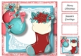 Teal & Pink Christmas - Stocking 8x8