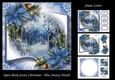Open Book Scenic Christmas - Blue Snowy Woods