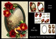 Beautiful Bird & Rich Red Flowers