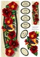 Tall Rich Red Flowers Lge DL