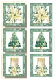 Lge DL Christmas Trio - Cream poinsettias