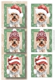 Lge DL Christmas Trio Of Dogs - Yorkshire Terrier