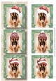 Lge DL Christmas Trio Of Dogs - German Shepherd