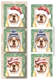 Lge DL Christmas Trio Of Dogs - Bulldog