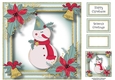 Gold Accent Christmas - Snowman 8x8