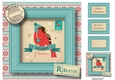 Retro Christmas Robin 8x8