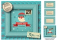 Retro Christmas Santa 8x8