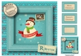 Retro Christmas Snowman 8x8