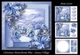 Christmas Monochrome Blue - Snowy Village