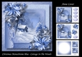 Christmas Monochrome Blue - Cottage In The Woods