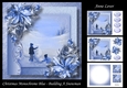 Christmas Monochrome Blue - Building A Snowman