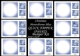 Christmas Monochrome Blue QUICK TOPPER INSERTS Bumper Kit