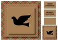 Christmas Kraft Paper Silhouette - Dove