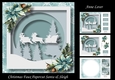 Christmas Faux Papercut Santa & Sleigh