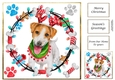 Cute Christmas Dog Jack Russell