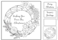 Simple Ink Saver Christmas Wreath 4