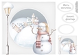 Snowman Village 3 8x8