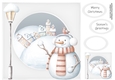 Snowman Village 1 8x8